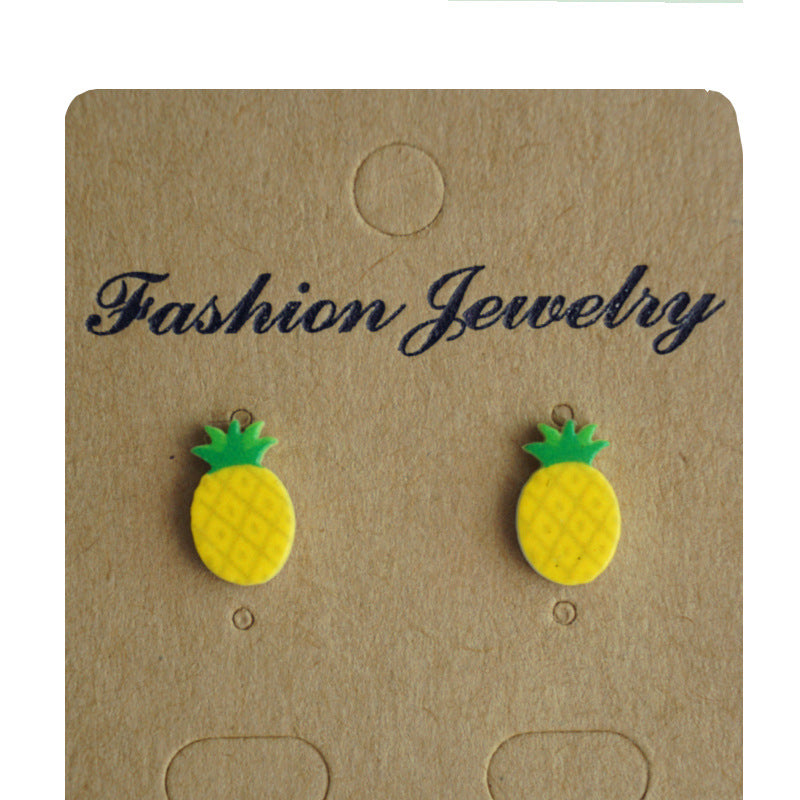Wholesale 2 Pairs/Pack UFO Turtle Shell Strawberry Avocado Acrylic Earrings ACC-ES-HY096
