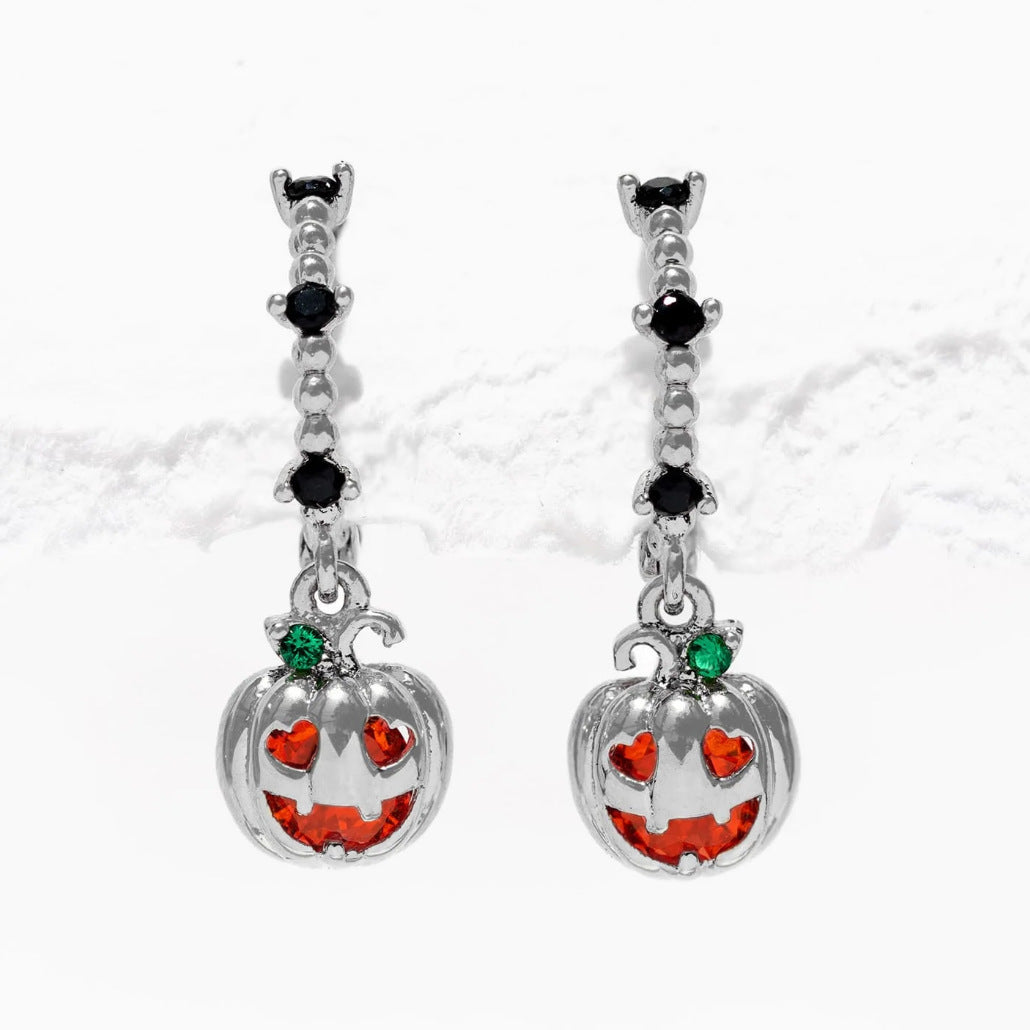 Wholesale Halloween Black Cat Pumpkin Skull Head Earrings