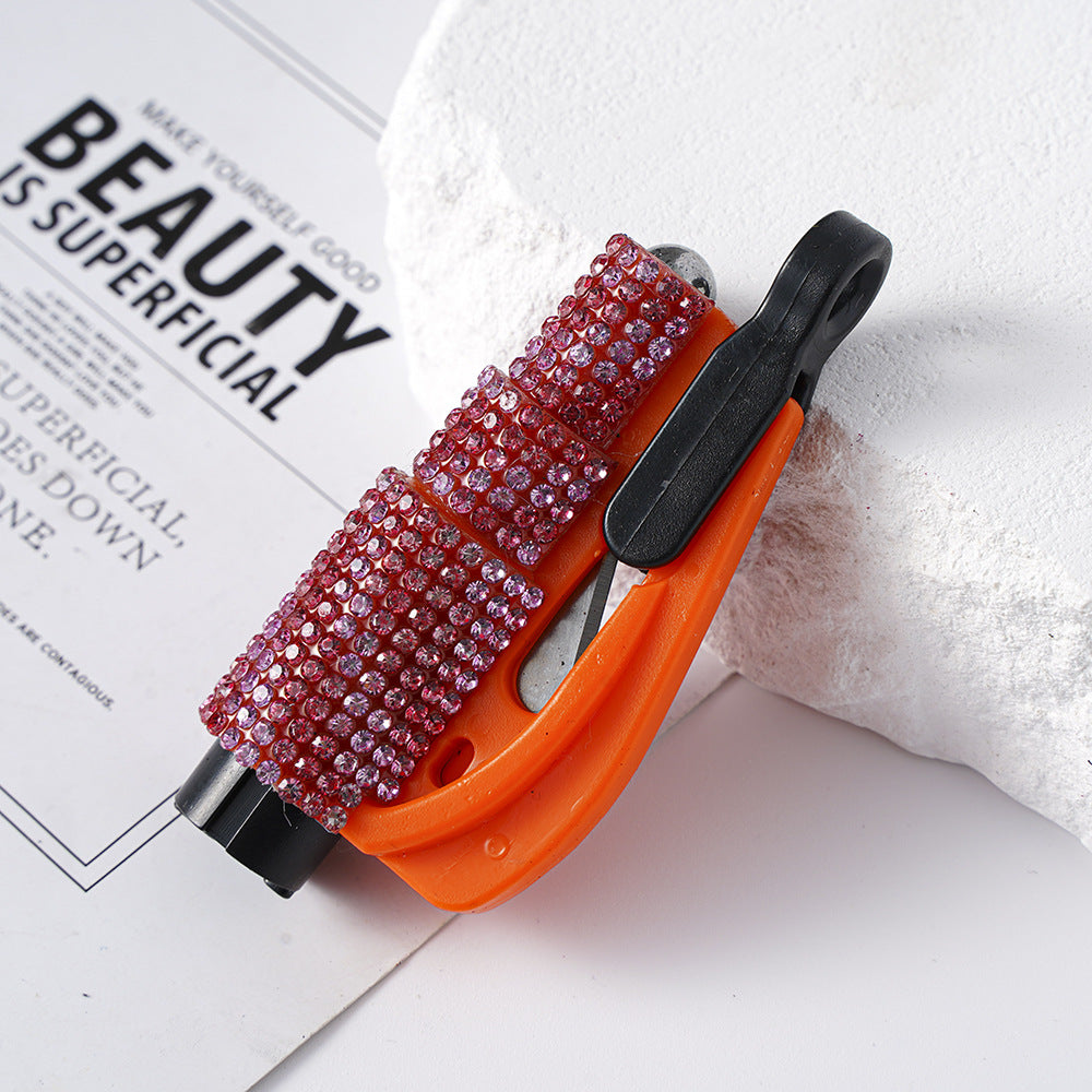 Wholesale Mini Car Hammer Seat Belt Release Keychain with Drill ACCVIP-KC-ZhiYa013