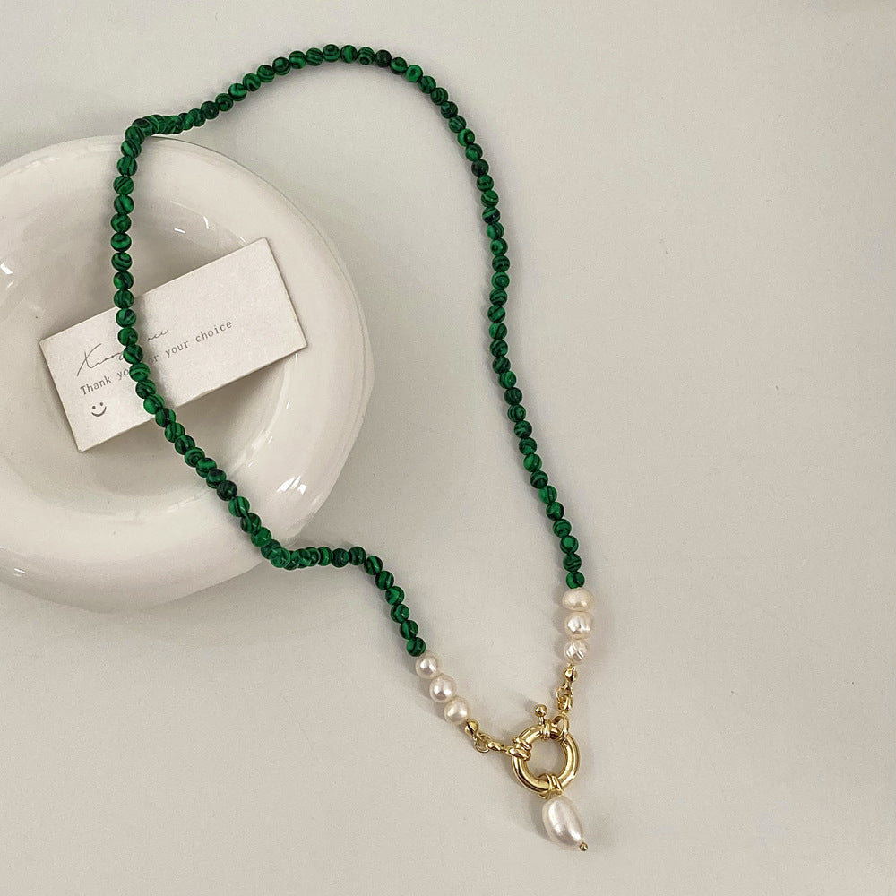 Wholesale Natural freshwater pearl turquoise necklace