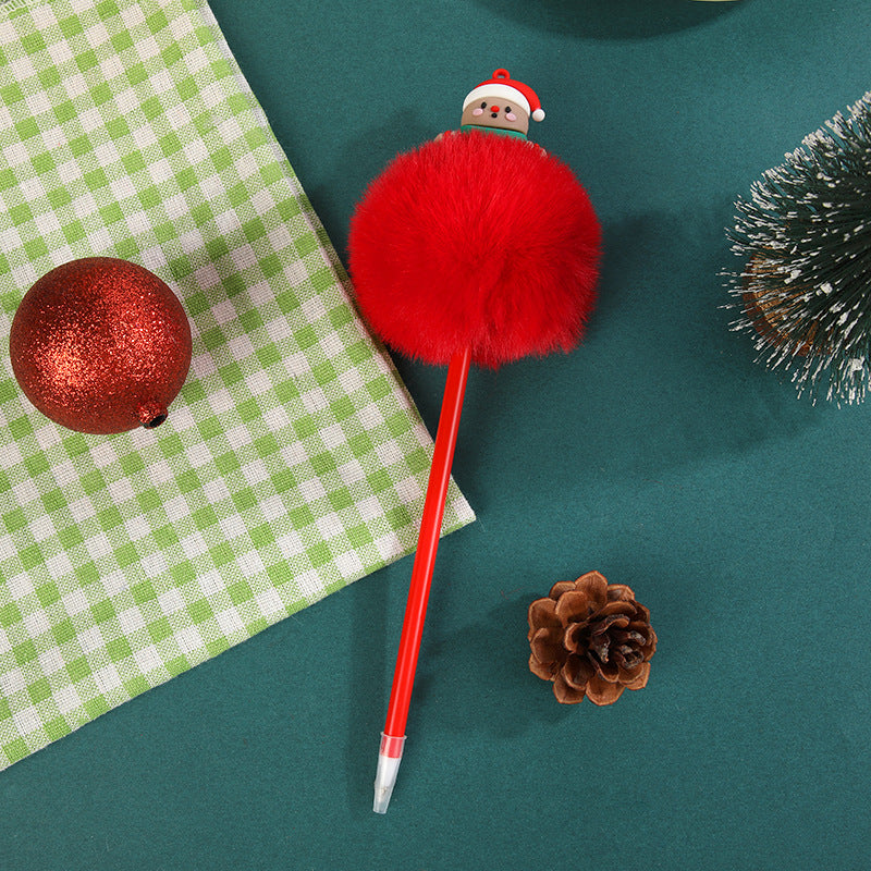 Wholesale Christmas shape plush pen ballpoint pen
