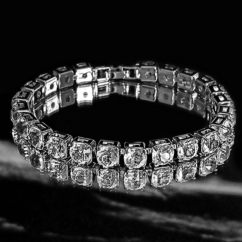 Wholesale 6mm full diamond claw chain bracelet 18K bride Joker diamond bracelet