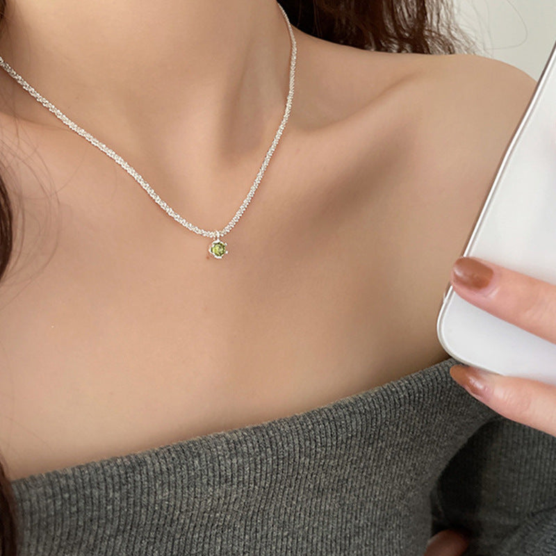 Wholesale Retro Green Alloy Pendant Necklace