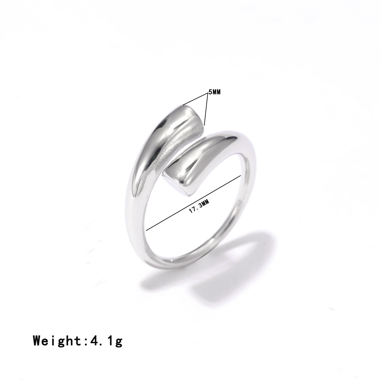 Wholesale Geometric Polished Stainless Steel Ring