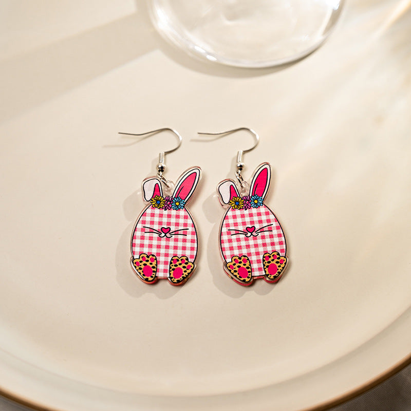 Wholesale Easter Acrylic Bunny Earrings