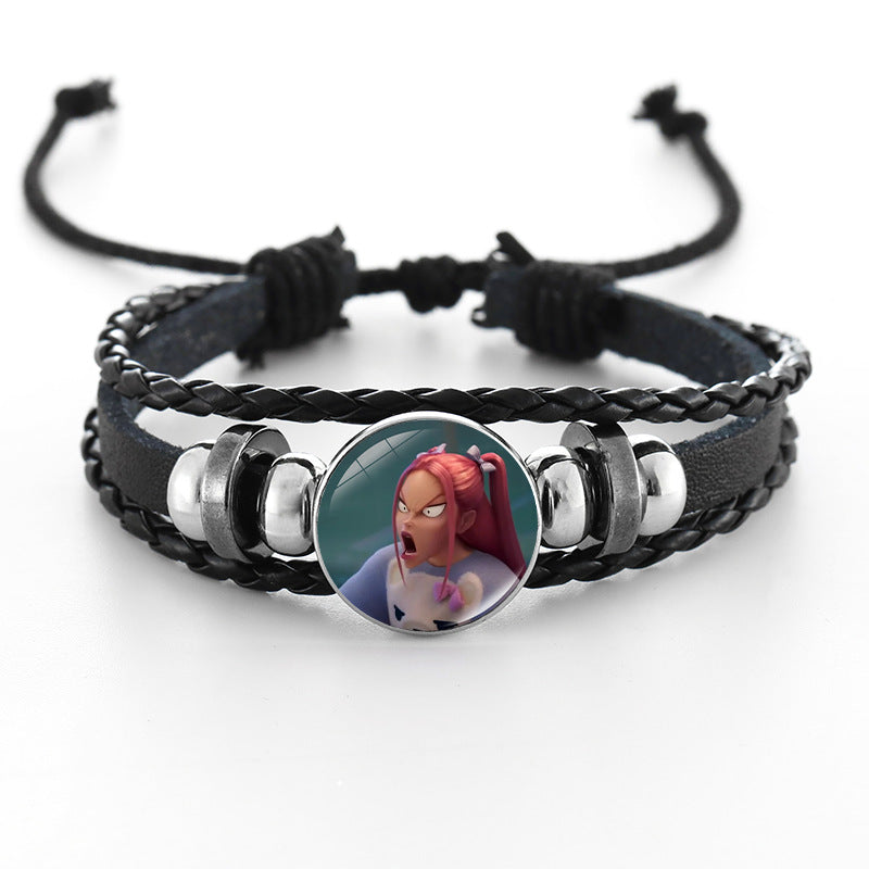 Wholesale  Black Braided Leather Bracelet kpop