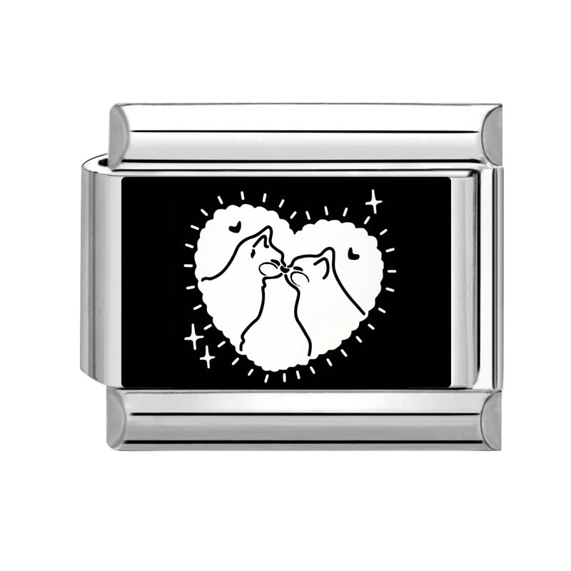 Wholesale 9mm Italian Charm Starter Bracelets DIY Cute Pet Series Stainless Steel Composable Bracelet