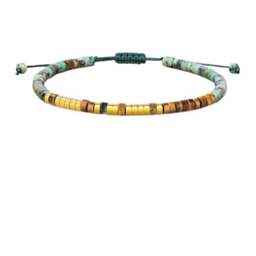 Wholesale Morse Code Tiger Eye Stone Bracelet Unisex Fashion Accessory Gift