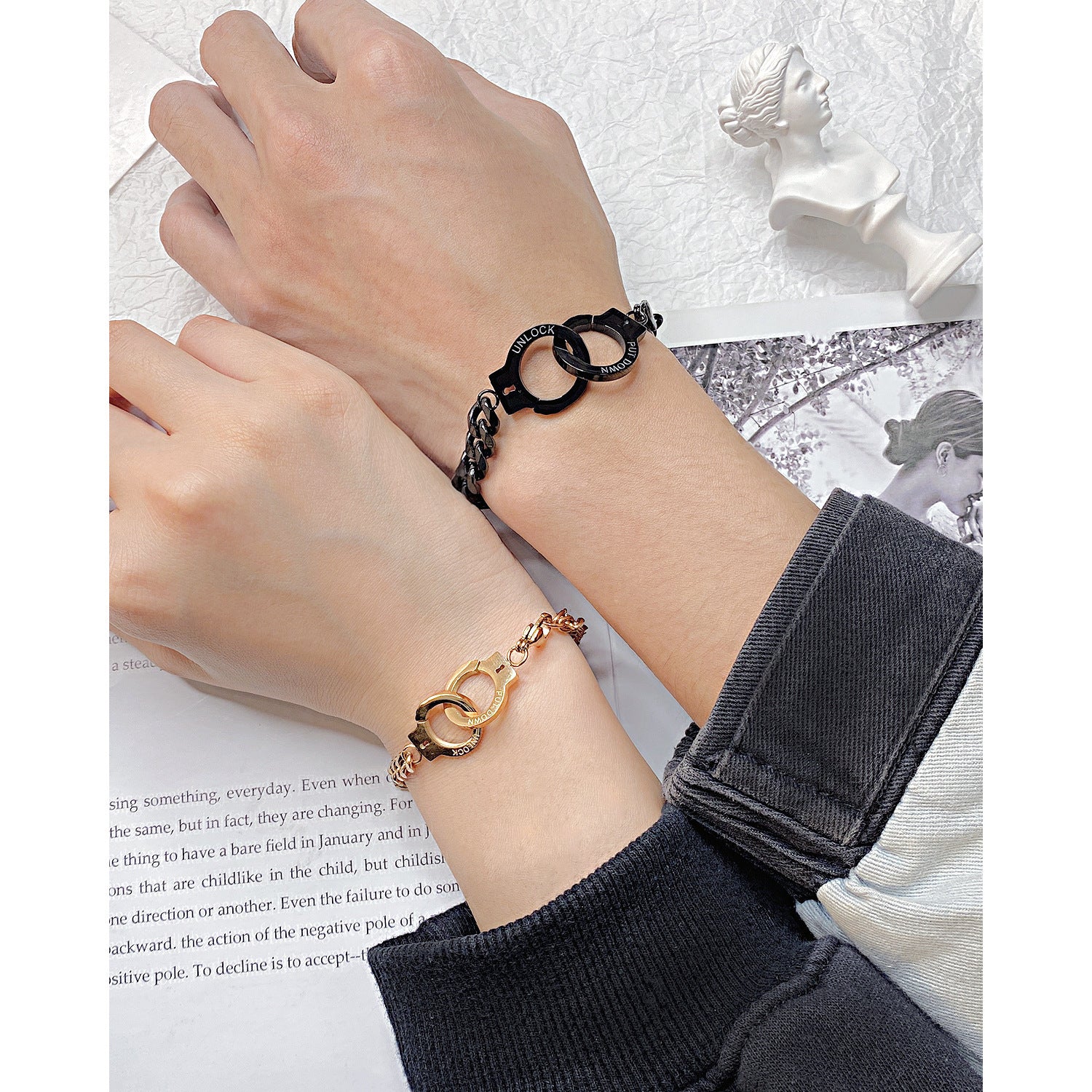 Wholesale  titanium steel handcuffs bracelet