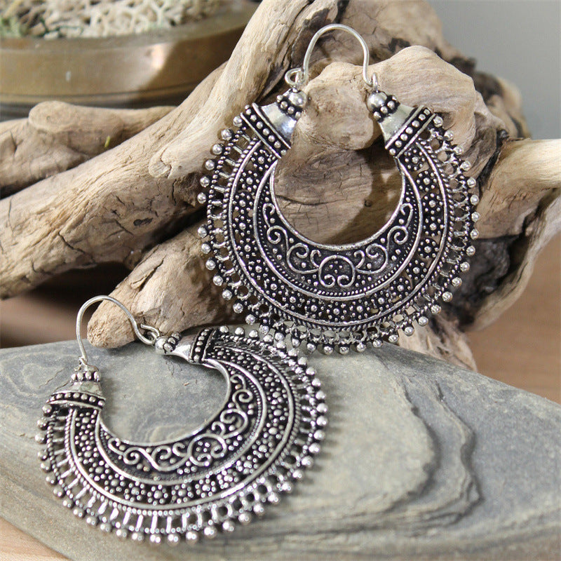 Wholesale  Bohemian Hollow Carved Earrings