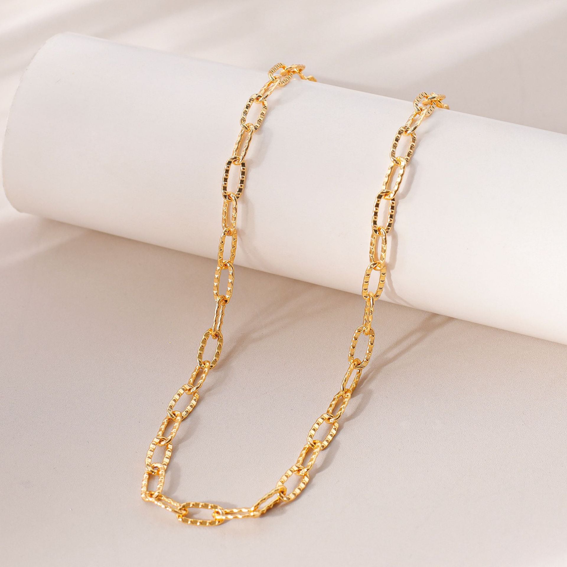 Wholesale All-match Pin Chain 18K True Gold Chain