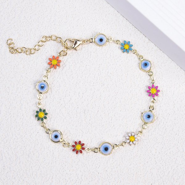 Wholesale Heart Eyes Cherry Rhinestone Bracelet Trendy Fashion Jewelry Accessory For Gift And Boutique Resale