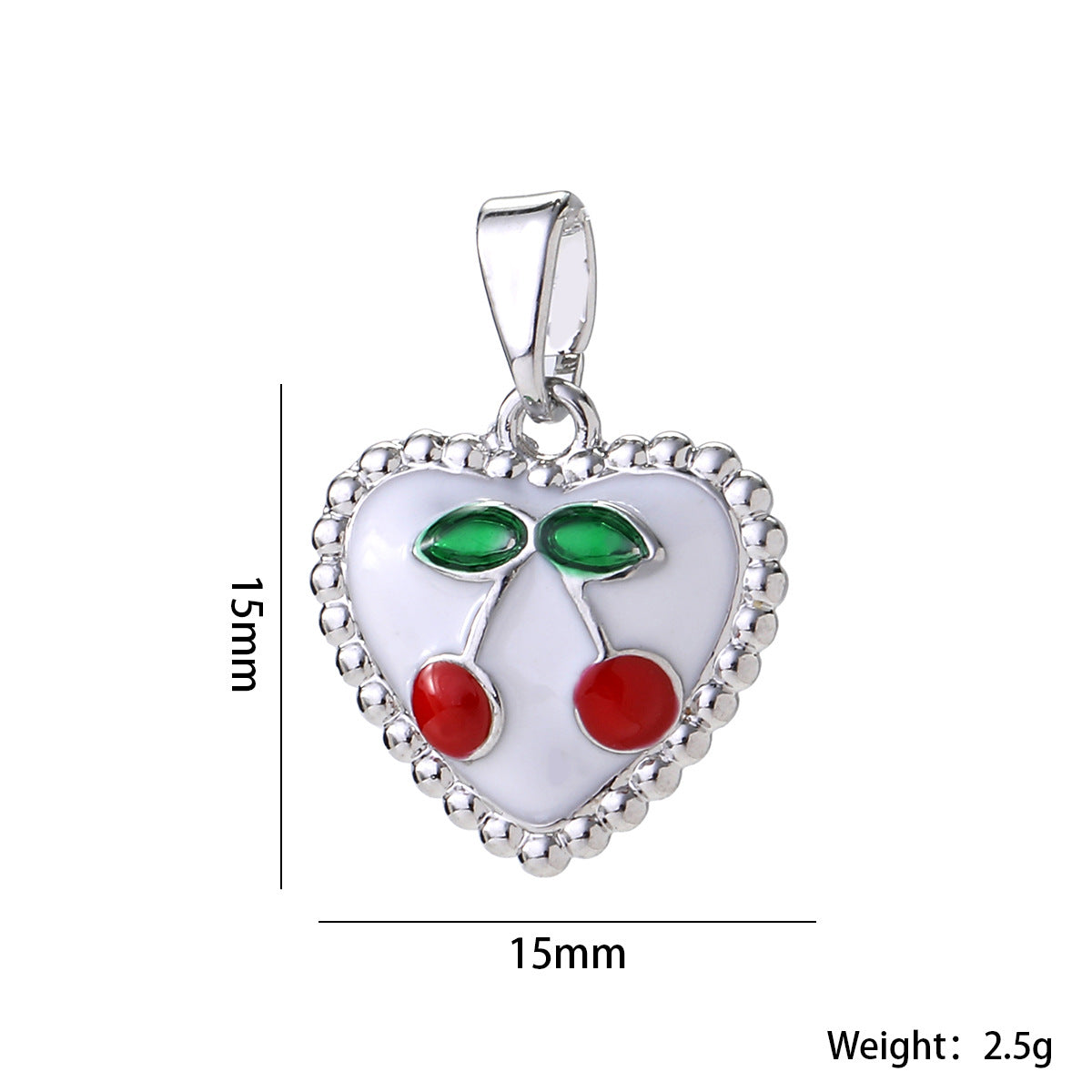 Wholesale 14K Gold Plated Brass Cherry Pendant Necklace Micro Set Zircon Fruit Choker Stylish Fashion Accessory For Women Gift