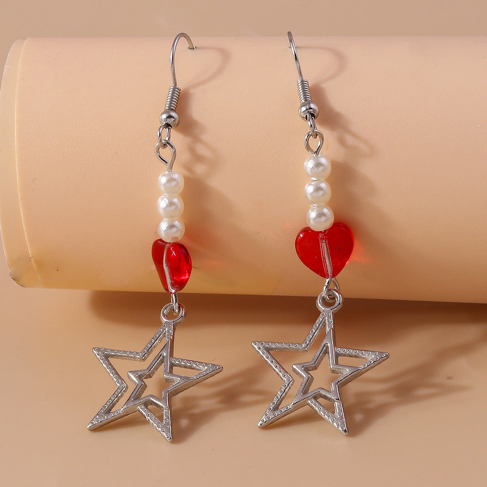 Wholesale Star Heart Pentagram Earrings