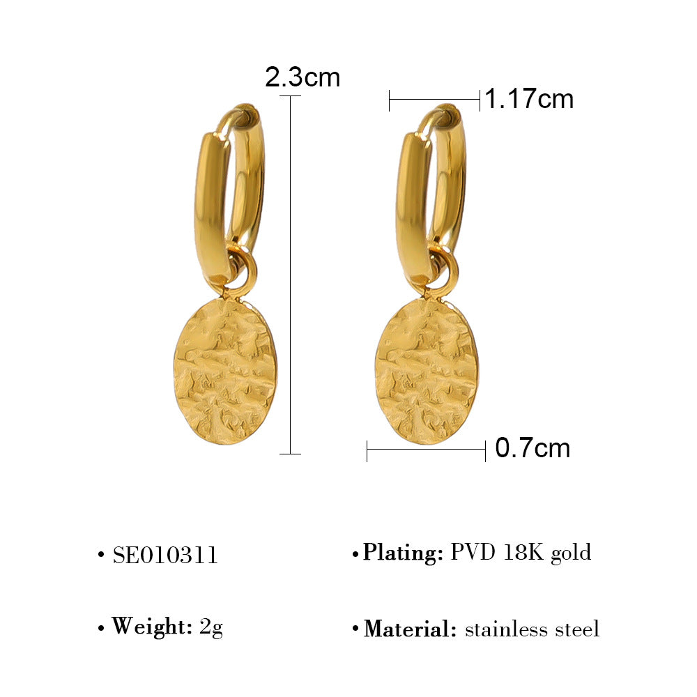 Wholesale Geometric earrings fan-shaped butterfly diamond hoop earrings