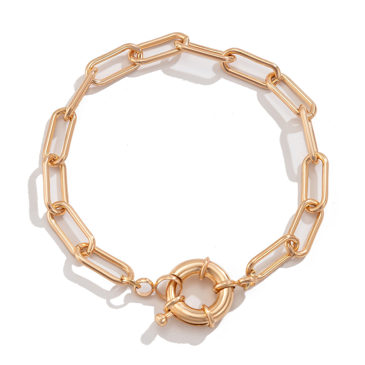 Wholesale Metal Snake Bone Chain Necklace Geometric Chain Spring Clasp Bracelet Necklace