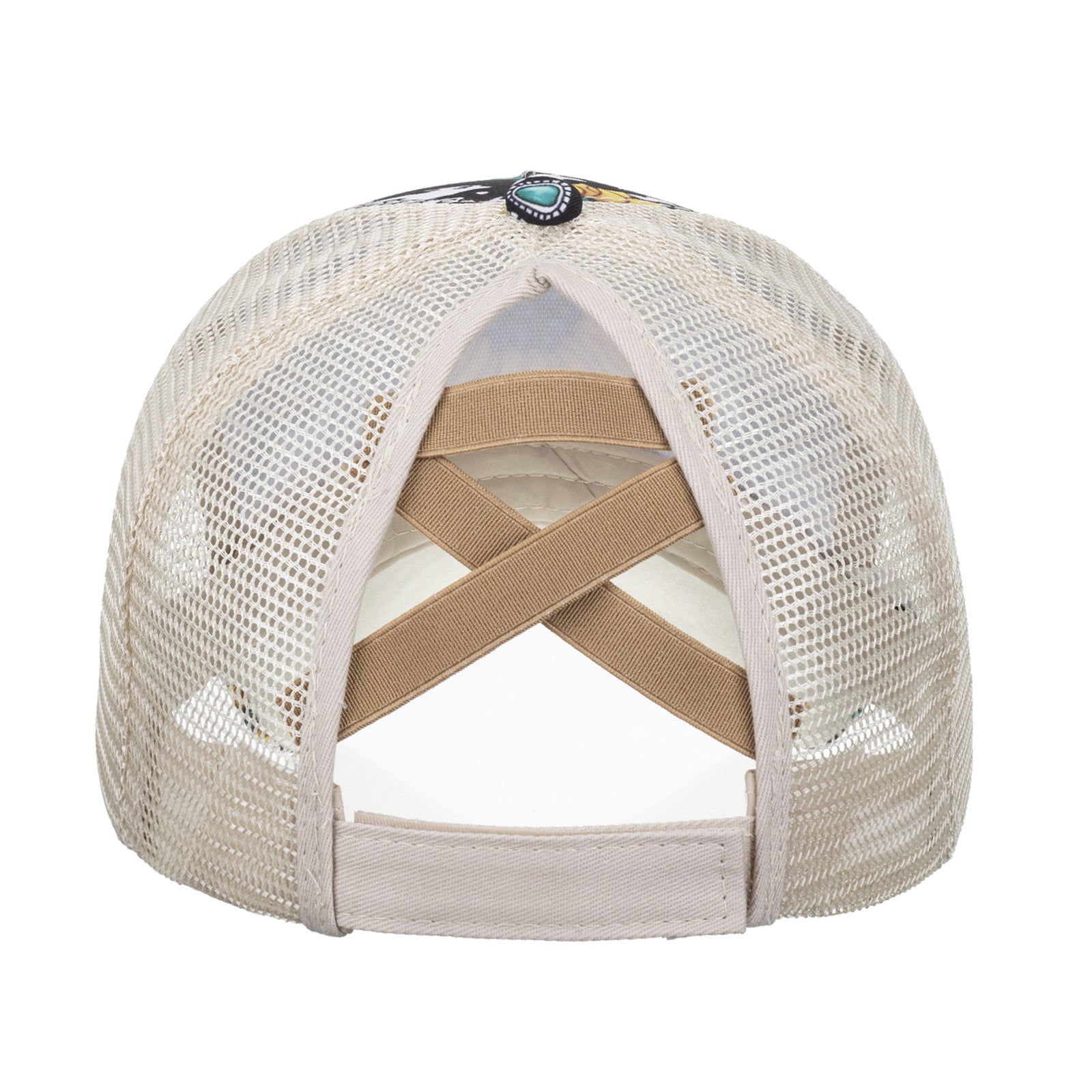 Wholesale Western Style Cow Pattern Sunflower Ponytail Baseball Cap Hat ACC-HT-ZhongM004