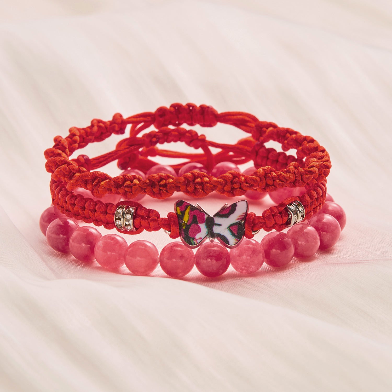 Wholesale  Bohemian Beaded Bracelet suit Wings Tassel  Bodhi Beads Rice Beads Multi-layer Bracelet