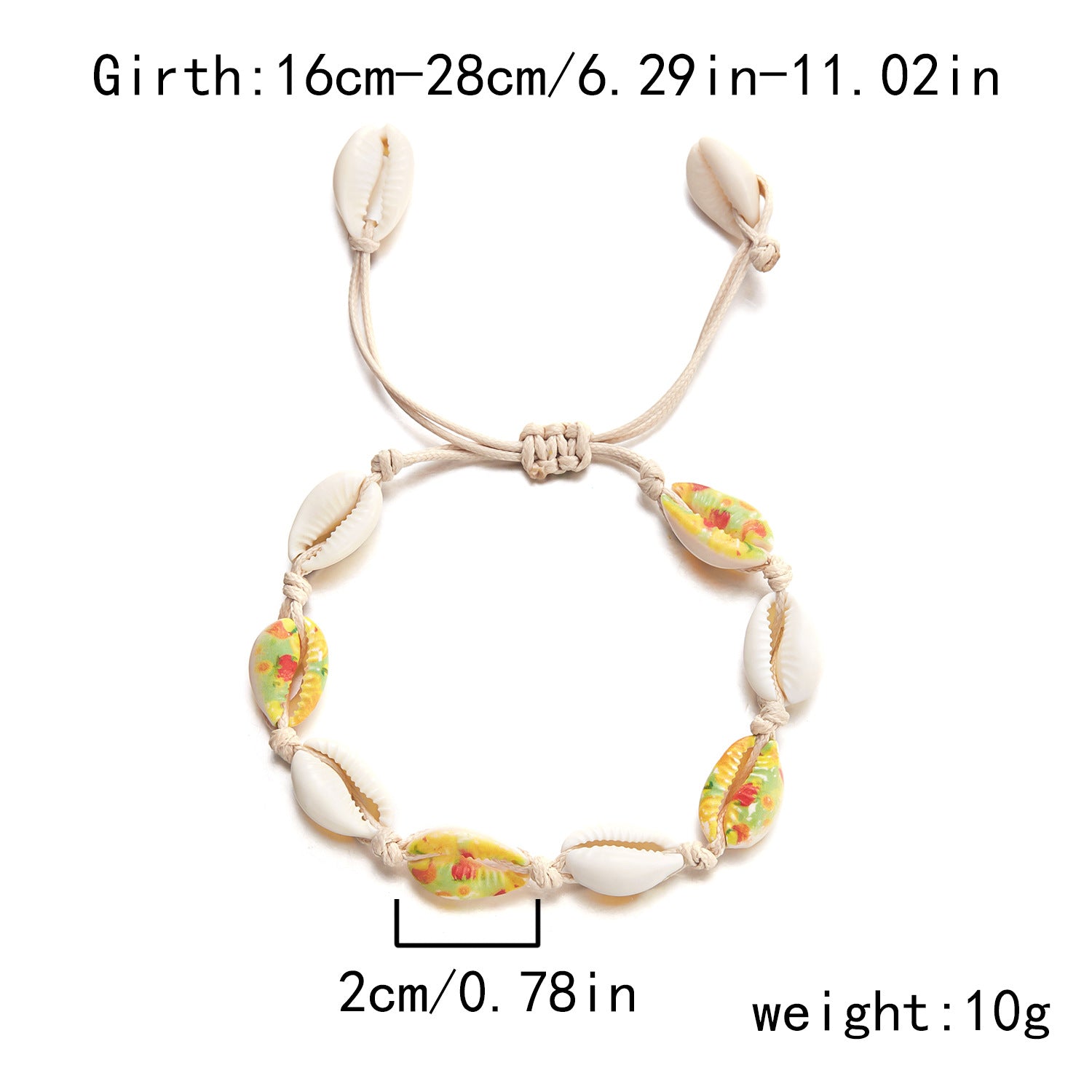 Wholesale  Beach Shell Bracelet Devil's Eye Pattern Starfish Shell Hand-woven Bracelet