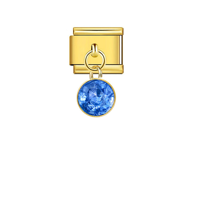 Wholesale Stainless Steel Electroplated Gold Starry Sky Pendant DIY Jewelry Accessory