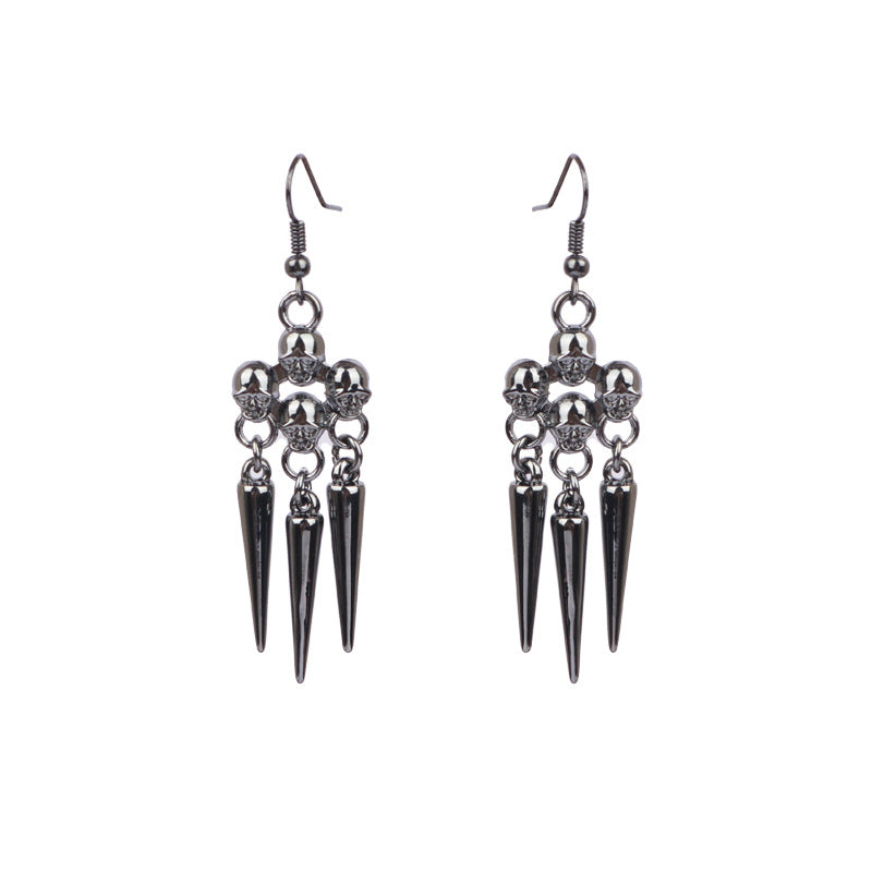 Wholesale  Skull  Web Earrings Dark Wind Style Alloy Jewelry Accessory Gift