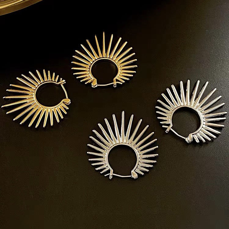 Wholesale 18K Gold Sunflower Earrings ACC-ES-Miye009