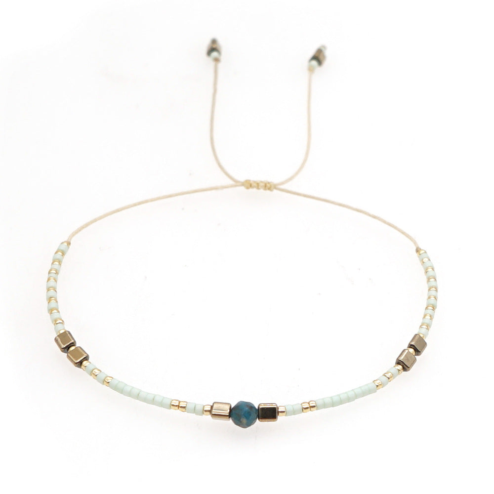 Bracelet perlé naturel de style bohème en gros