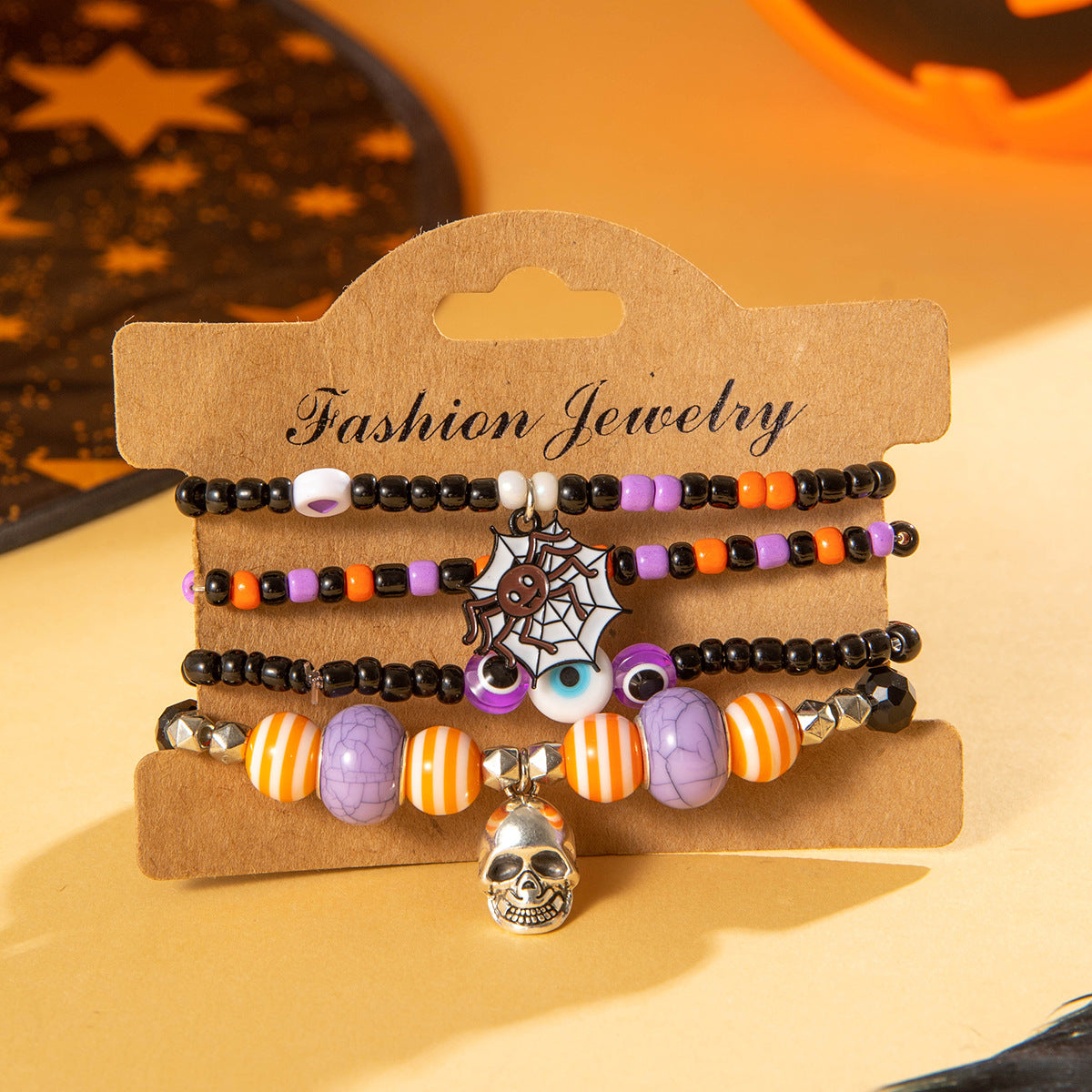 Wholesale   Funny Skull  Rice Bead Bracelet suit