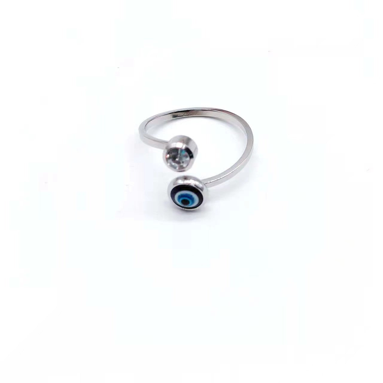 Wholesale Oil Painting Gold Plated Devil Eye Ring Adjustable Rings Stainless Steel ACC-RS-Chens001