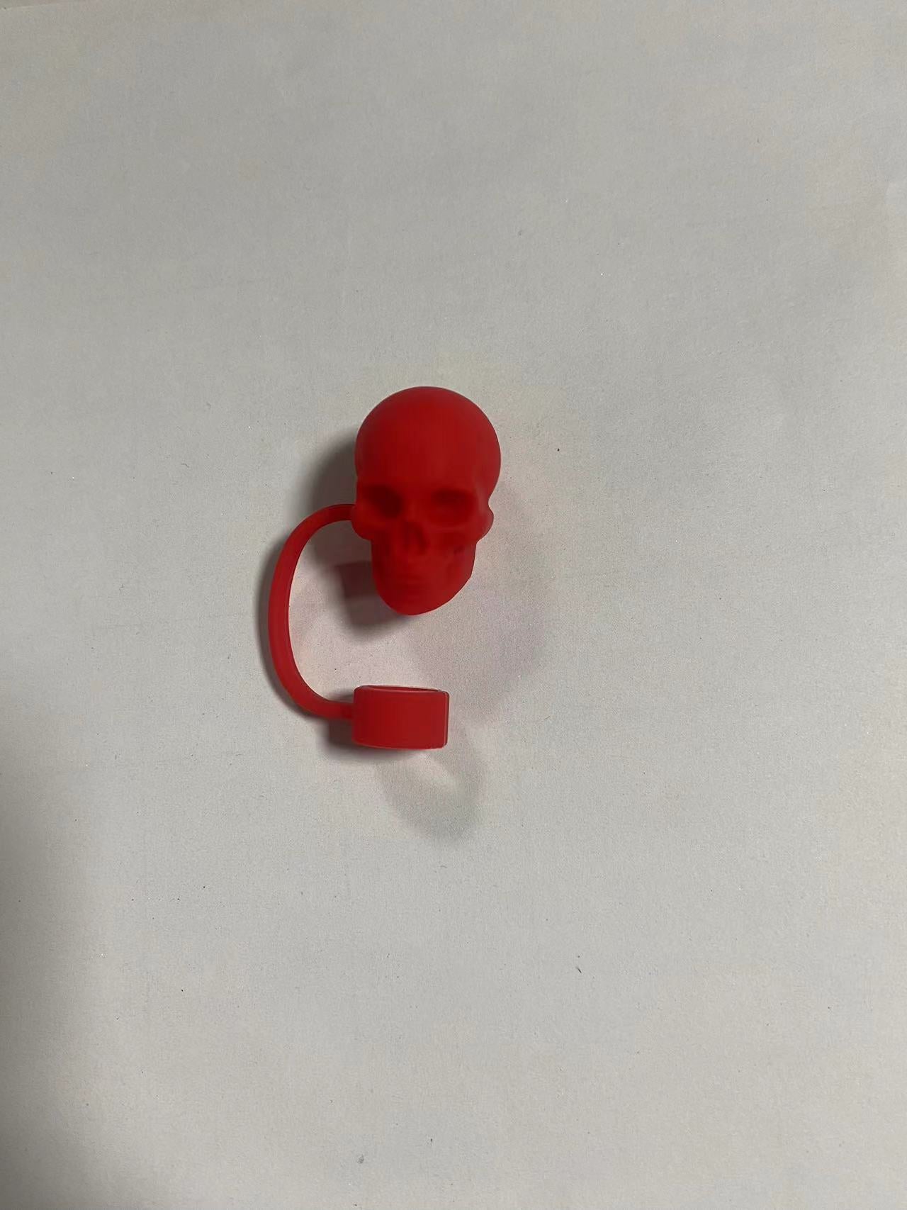 Wholesale  Skull Bat 10mm PVC Soft Straw Tube Cap