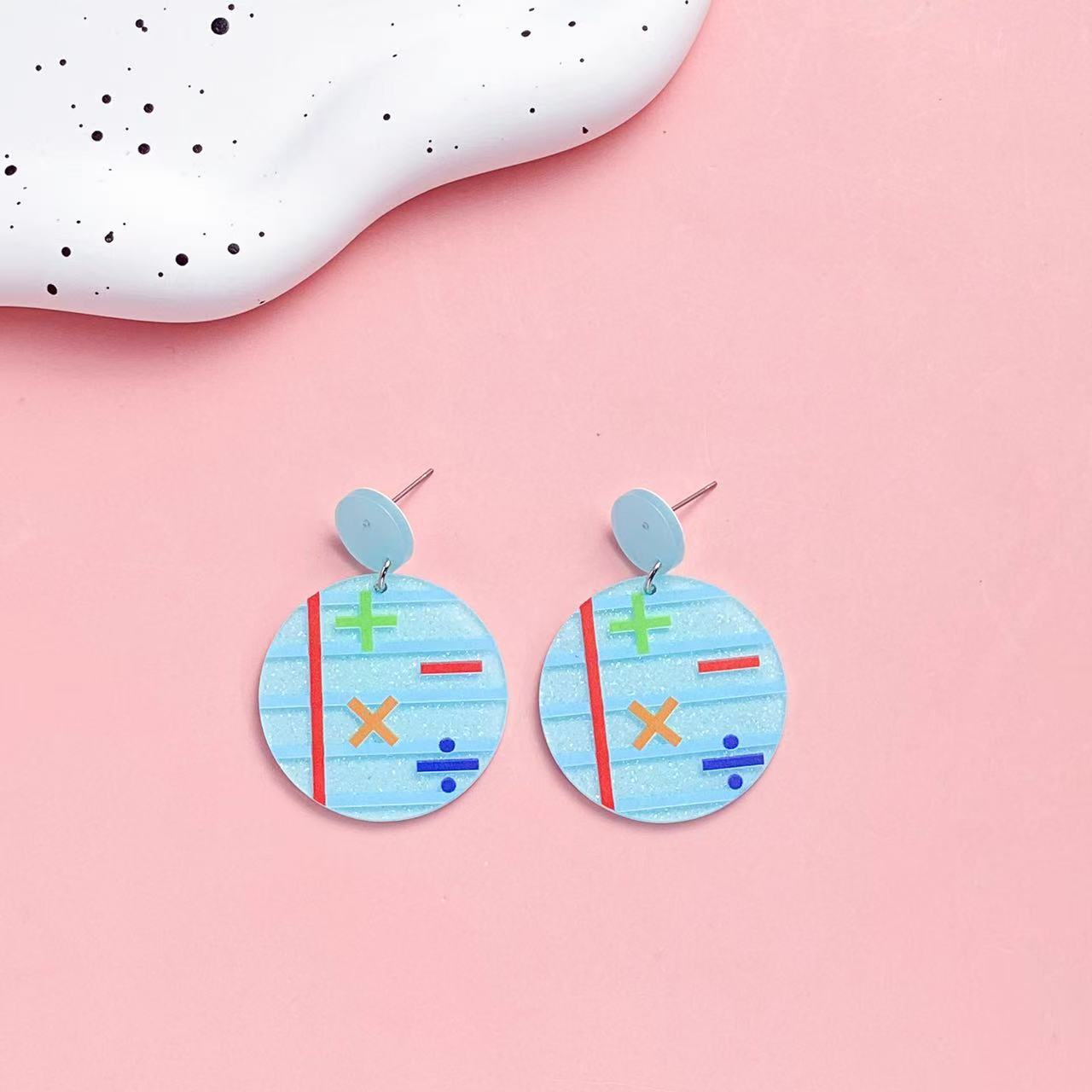 Wholesale  Fashion Colorful Geometric Acrylic Earrings