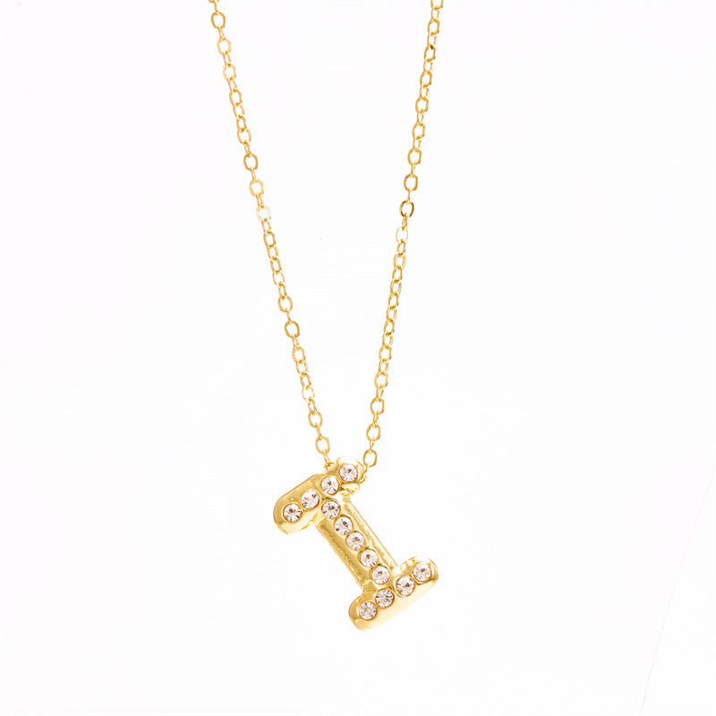 Wholesale Chubby Letter Pendant Clavicle Chain  Necklace