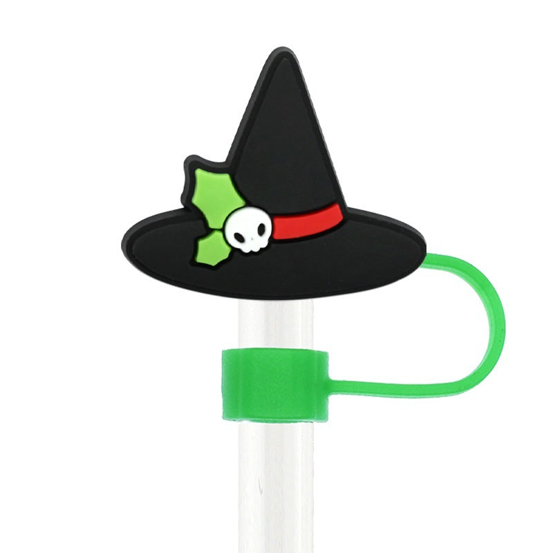 Wholesale  Random 100pcs Cartoon   10mm PVC Soft Straw Tube Cap