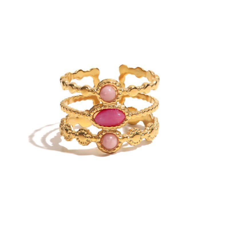 Wholesale Vintage 18k Gold Ring with Adjustable Opening Adjustable Rings Gold Plated Rings ACC-RS-YaoFeng002