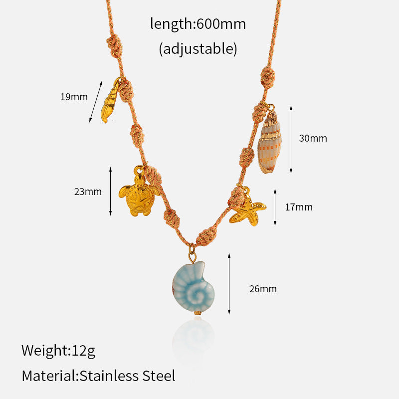 Wholesale dopamine woven stainless steel necklace