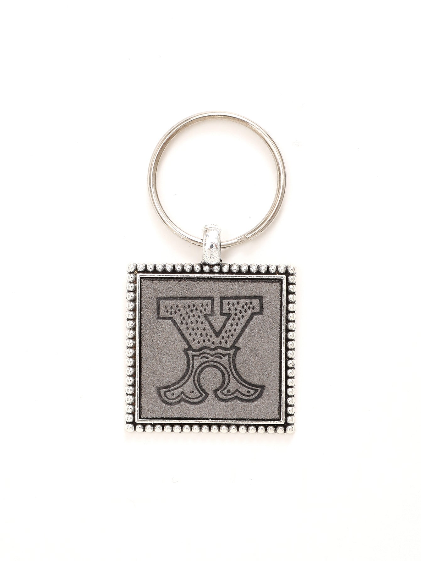 Wholesale 26 Letters Leather Embossed Keychain