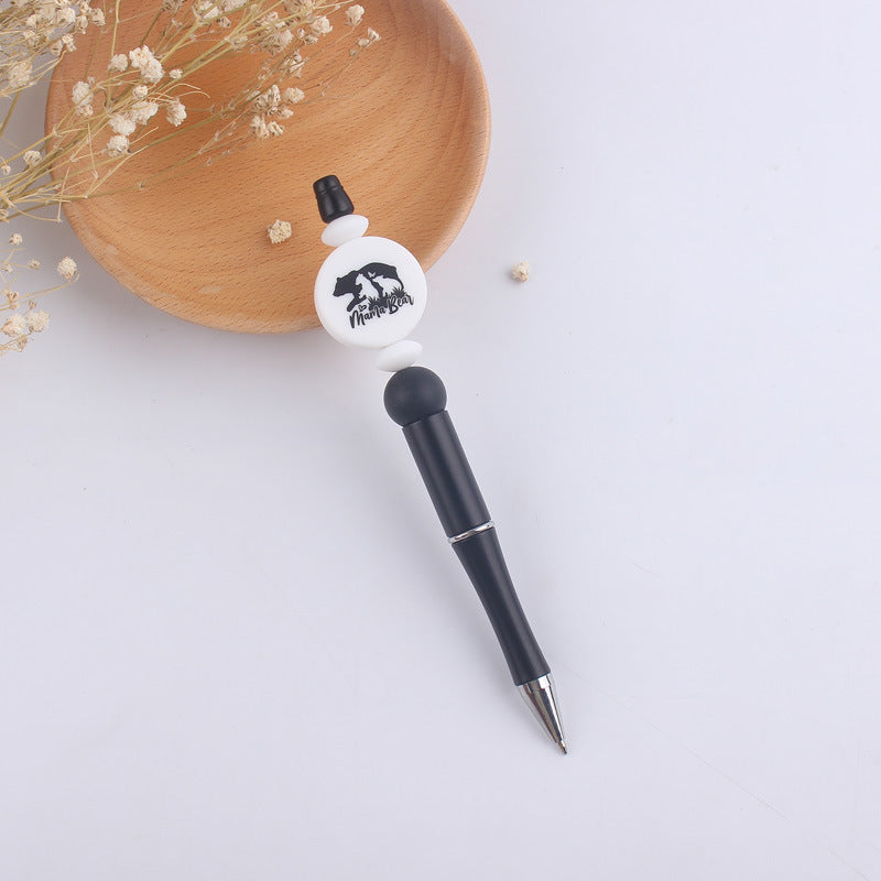 Wholesale  beaded pen creative cartoon love animal teether beaded pen