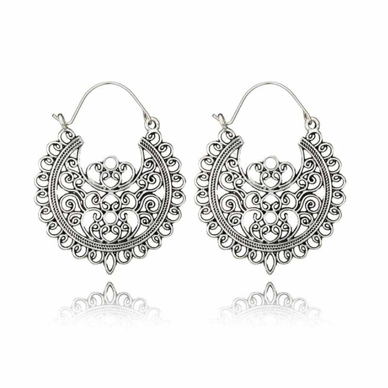 Wholesale Retro Exaggerated Hollow Pattern Earrings