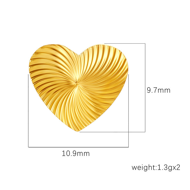 Wholesale Heart Titanium Steel  Earrings