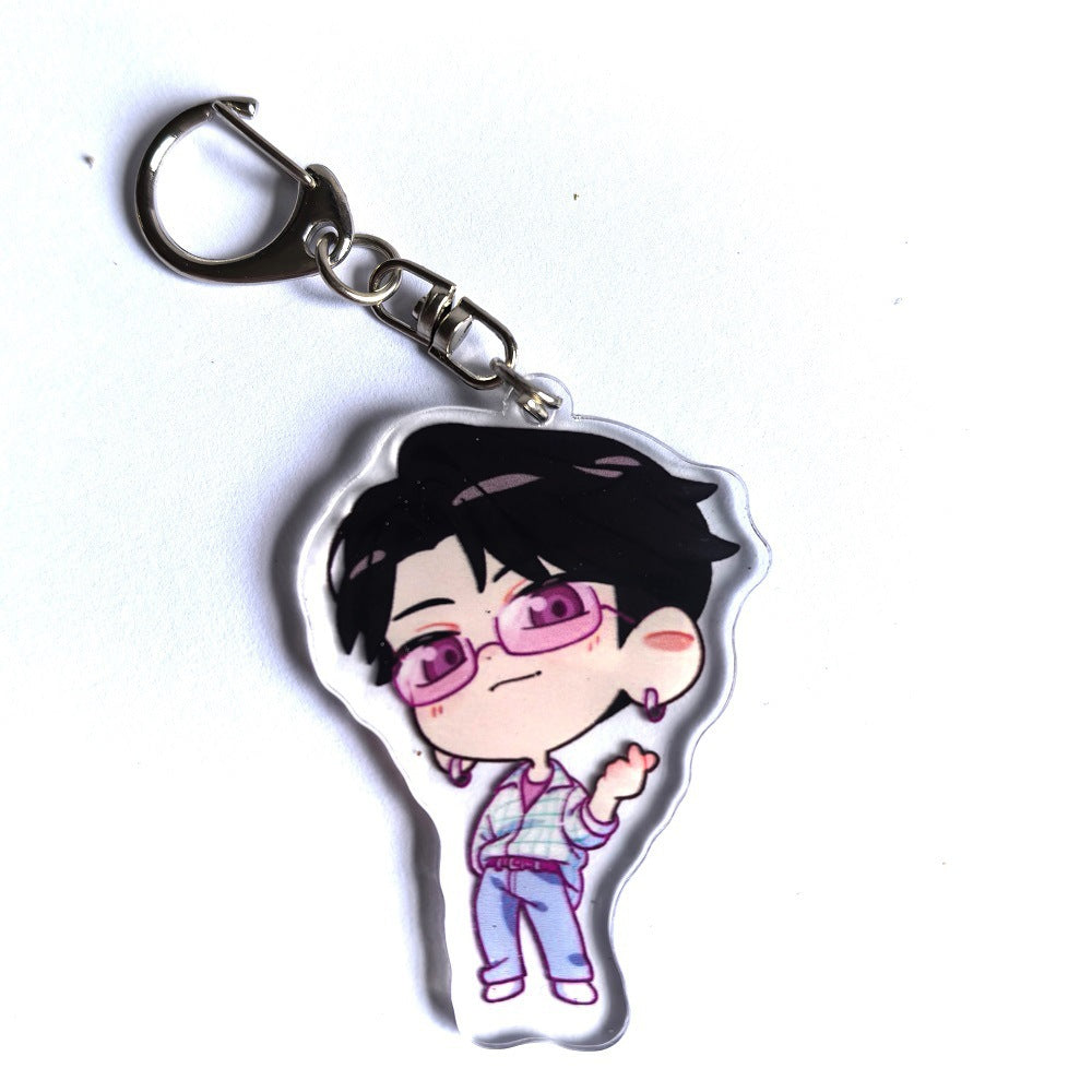Wholesale Kpop girl group anime acrylic keychain