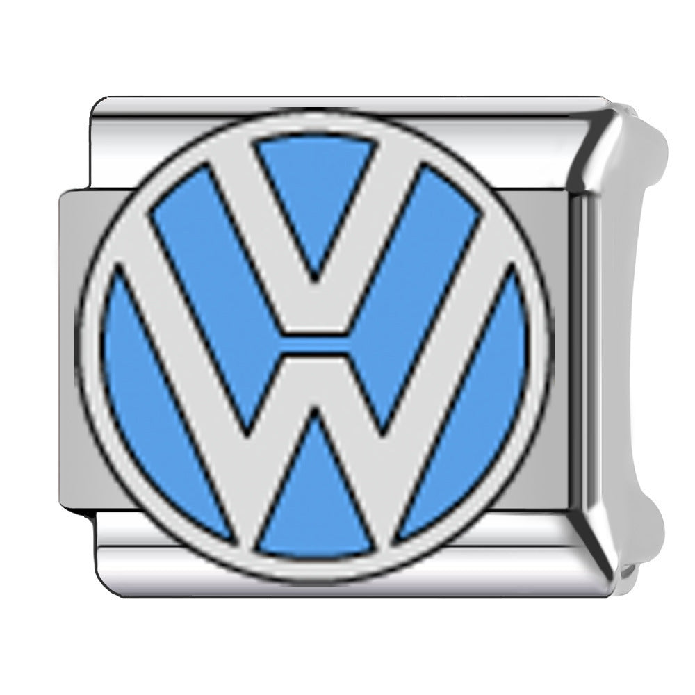 Wholesale Car Logo Stainless Steel DIY Beaded Bracelet,  Unisex Fashion Accessory for Travel Gifts