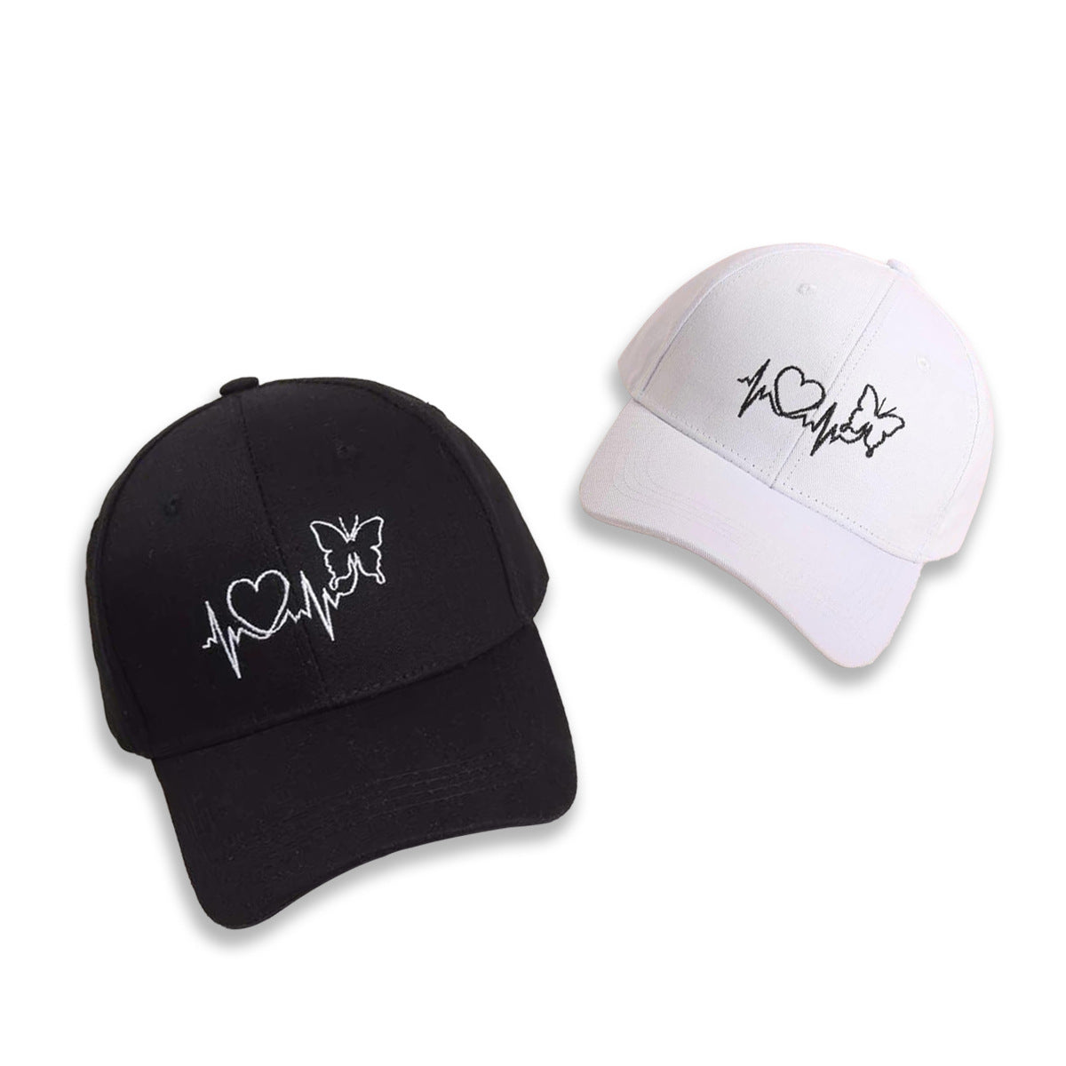 Wholesale Versatile Butterfly Heart EKG Peaked Cap Sun Visor Baseball Cap Hat ACC-HT-TangQiu014