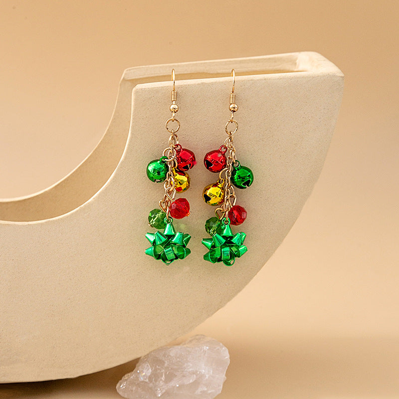 Wholesale Christmas Colorful Bell Tassel Earrings ACC-ES-MDD073