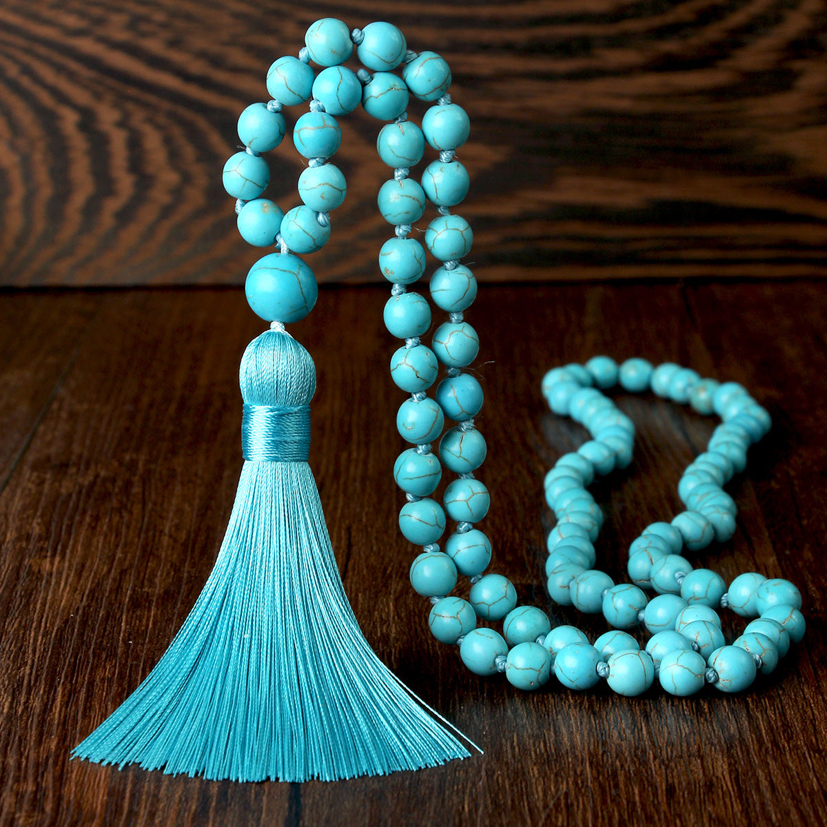 Wholesale Vintage Irregular Turquoise Beaded Necklace Set