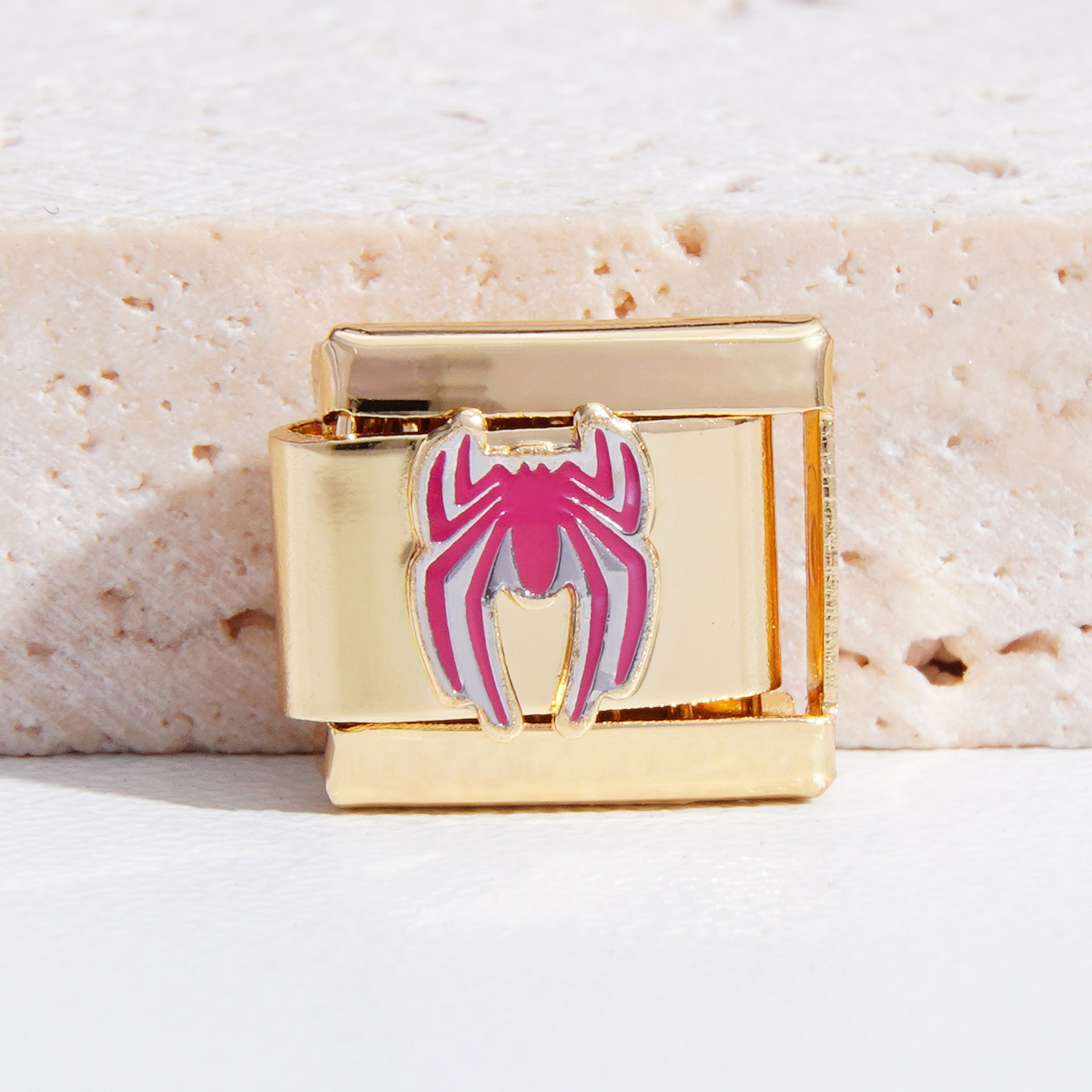 Wholesale   9mm Italian Charm Starter Bracelets DIY square Single Section Creative Stainless Steel Composable Bracelet