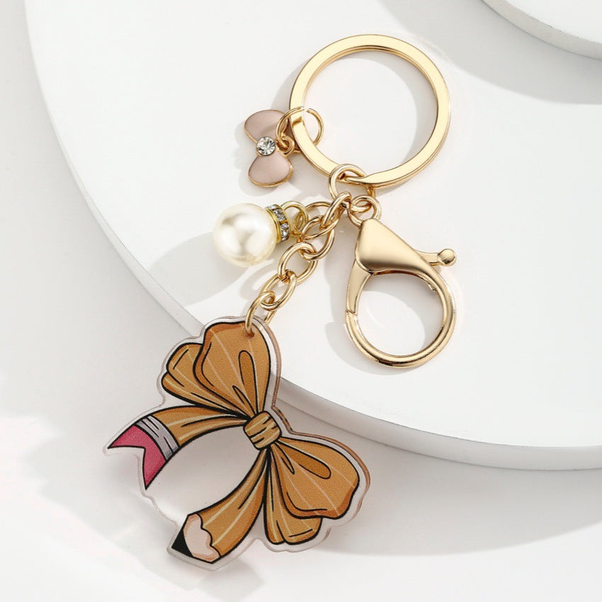 Wholesale Acrylic Bow Keychain