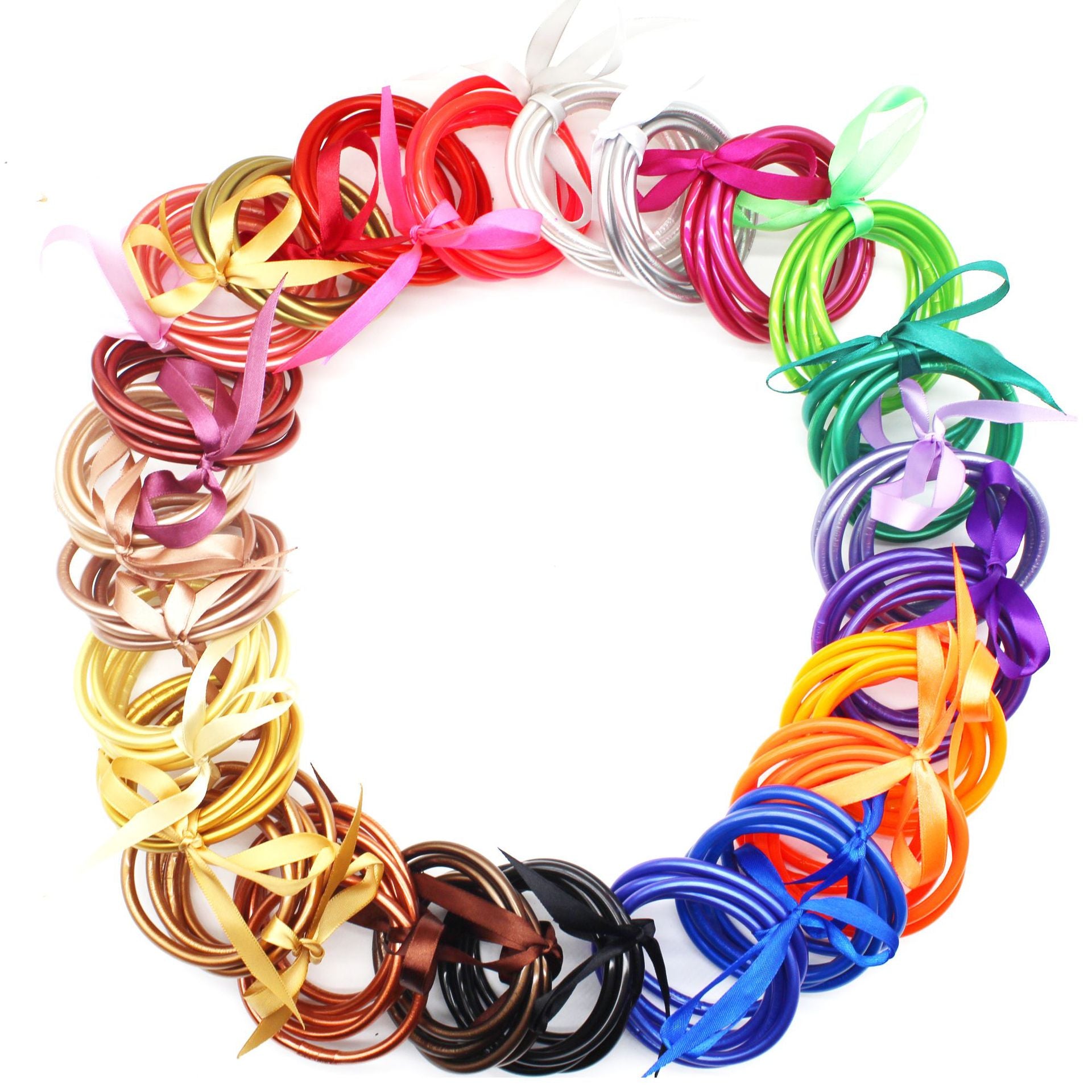 Wholesale Gold Foil Plastic Bracelet Silicone Gold Powder Jelly Bangles ACC-BT-YTian003