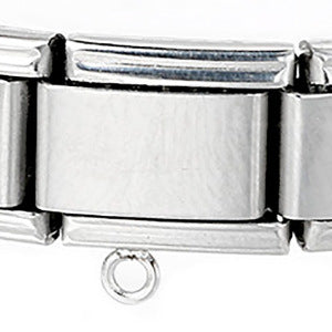 Wholesale Italian Module Bracelet Block Elastic ing Titanium Steel Strap Italian Charm