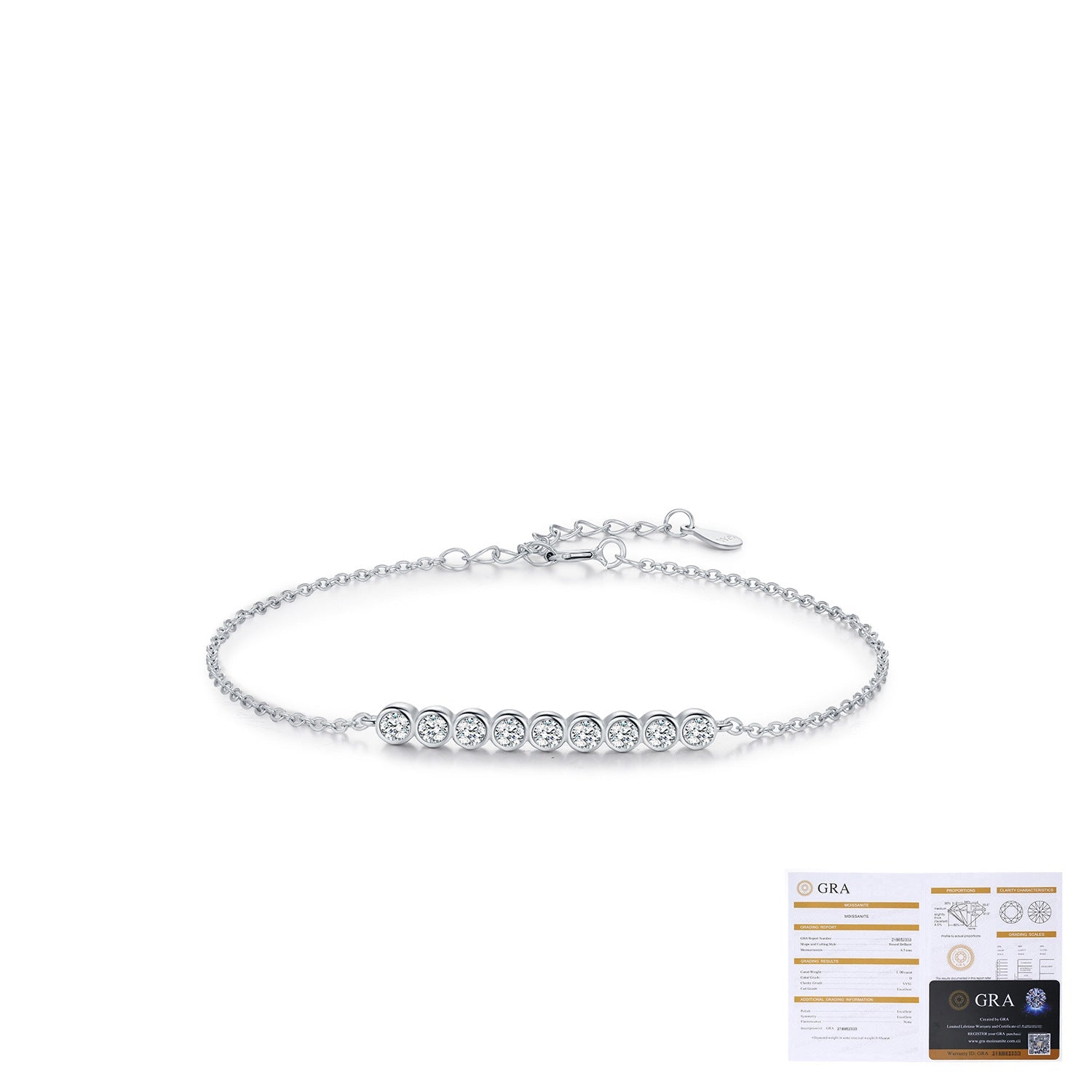 Wholesale diamond s925 silver sparkle row diamond bracelet