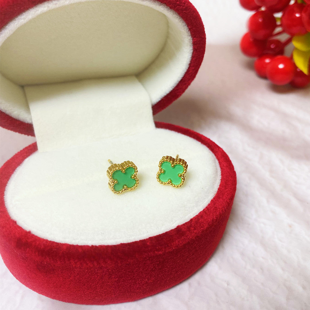 Wholesale Light Luxury Four-leaf Clover Earrings ACCVIP-ES-YZXW002
